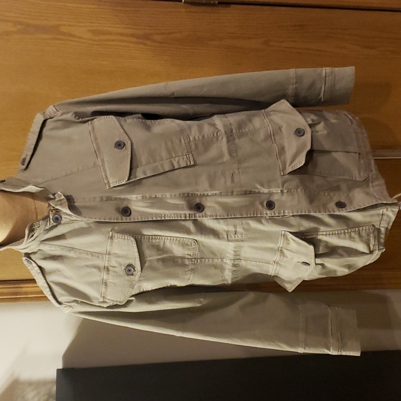 Jacks New York tan utility outdoors military jacket